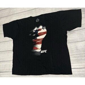 UFC American Flag Fist Graphic T-Shirt Men's Size XL Ultimate Fighting Champion